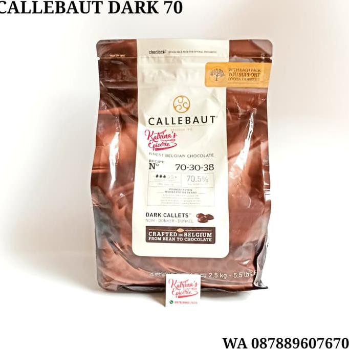 

(BAYAR DI TEMPAT) 500 Gram CALLEBAUT DARK CHOCOLATE COUVERTURE 70% COKELAT KANCING