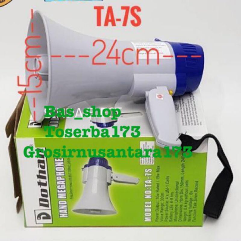 MEGAPHONE DOTHAN TA-7S / TOA PENGERAS SUARA ALARAM SIRINE RECAM / Alat Demo