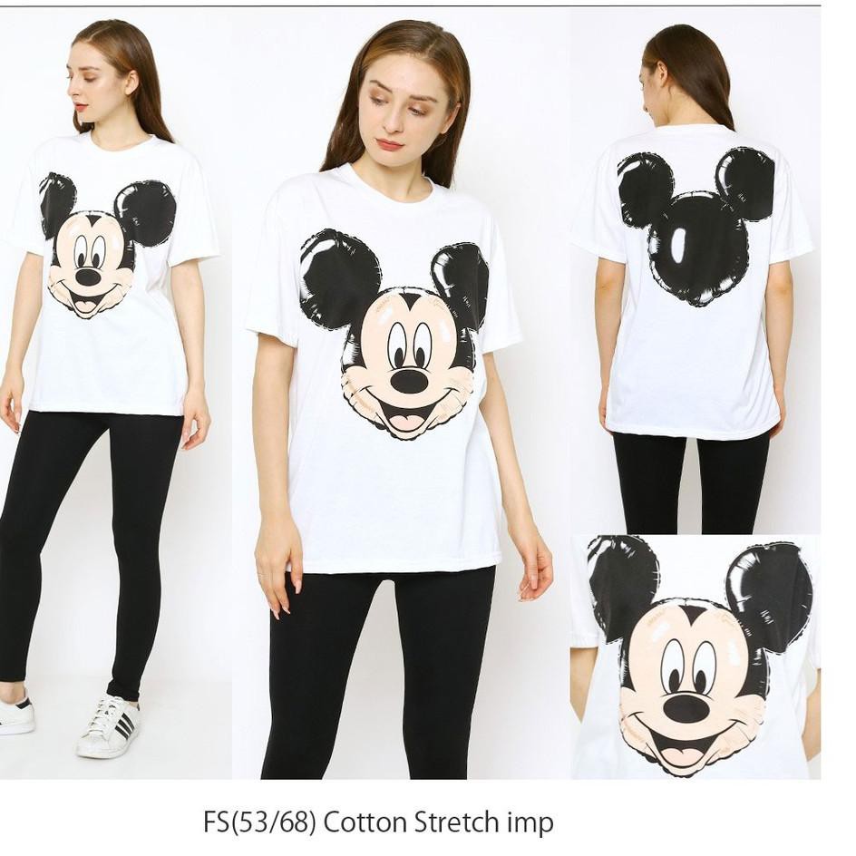 Paling Disukai WHITELABEL Mickey Casual T Shirt Kaos  