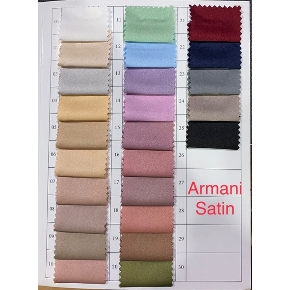 ARMANI SILK/Polos Silk/Harga Tertera 1/2mtr