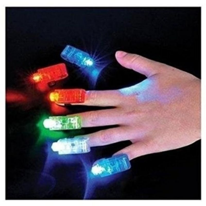 mainan senter jari flash light finger 4pcs / mainan anak murah / senter hias / senter tangan