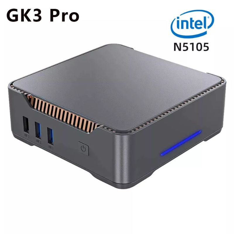 Mini PC GK3 Pro  N5105 8/256GB SSD Quadcore Intel Jasperlake WiFi HDMI VGA Windows 11 Pro