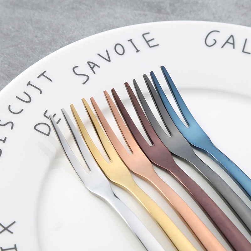 Stainless Steel Fruit Fork Small Fruit Fork Dessert Fork For Cake Snack Salad Fork Dinnerware Length 127mm