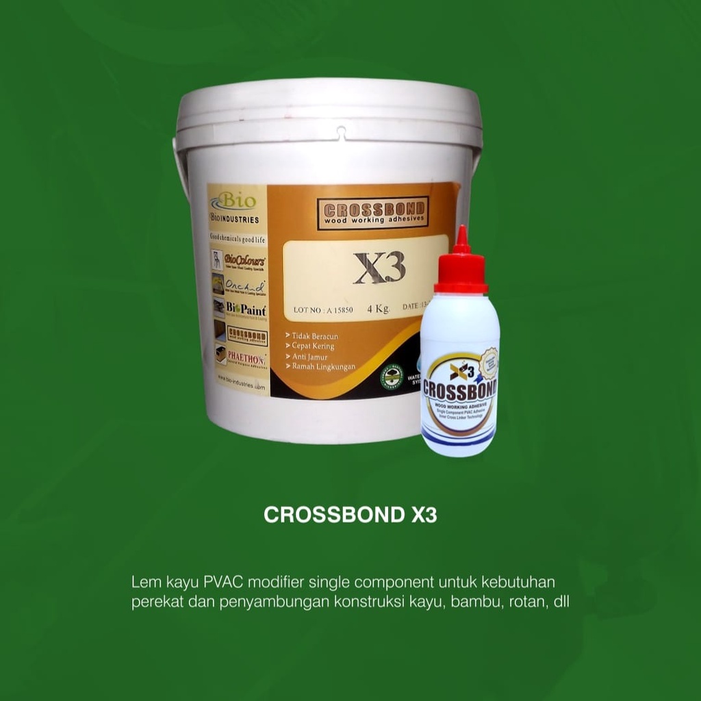 Jual Lem Kayu Bambu Rotan Sambungan Dan Konstruksi - Crossbond X3 250gr ...