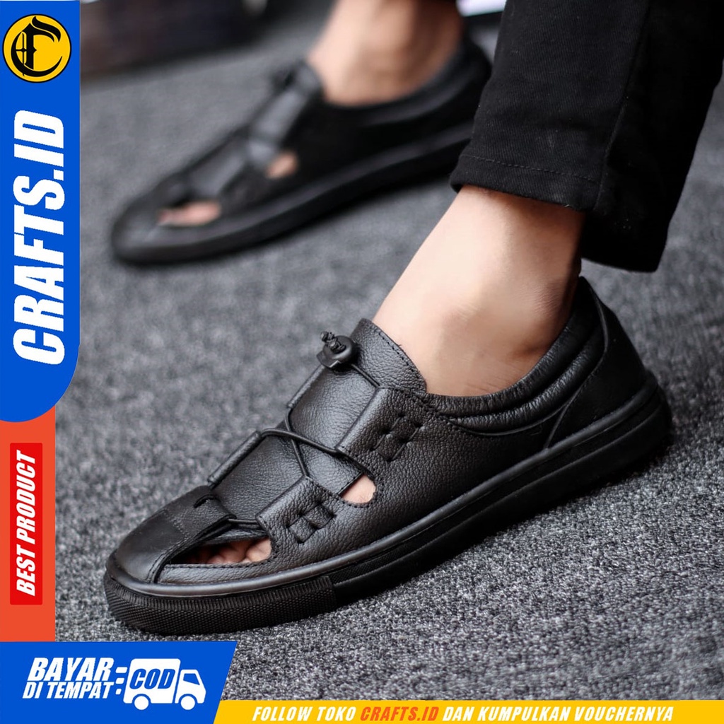 Crafts Lanax - Sepatu Slip On Casual Kulit Asli Pria