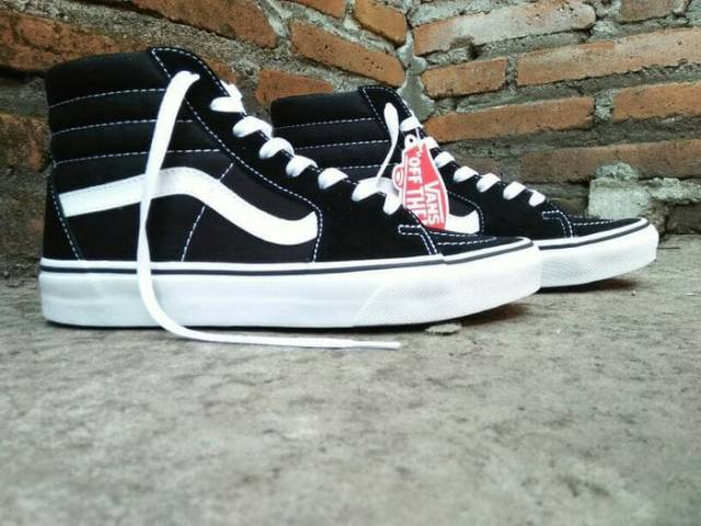 Sepatu Vans Sk8 Waffle DT Hitam Putih Grade Ori Kado Hadiah Ultah Pria Wanita Couple Murah