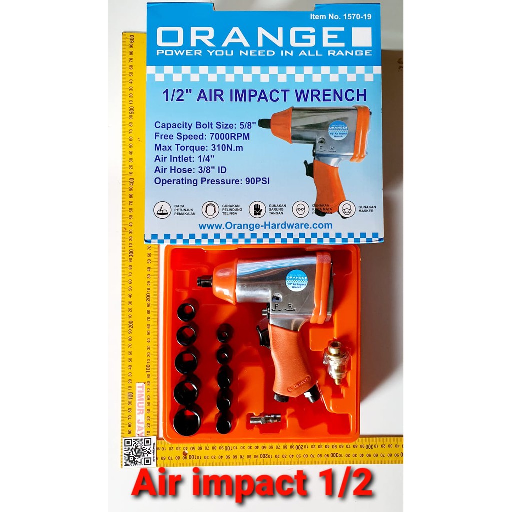 MOLLAR Air impact wrench kit 1/2 mesin baut kompresor sok sock angin