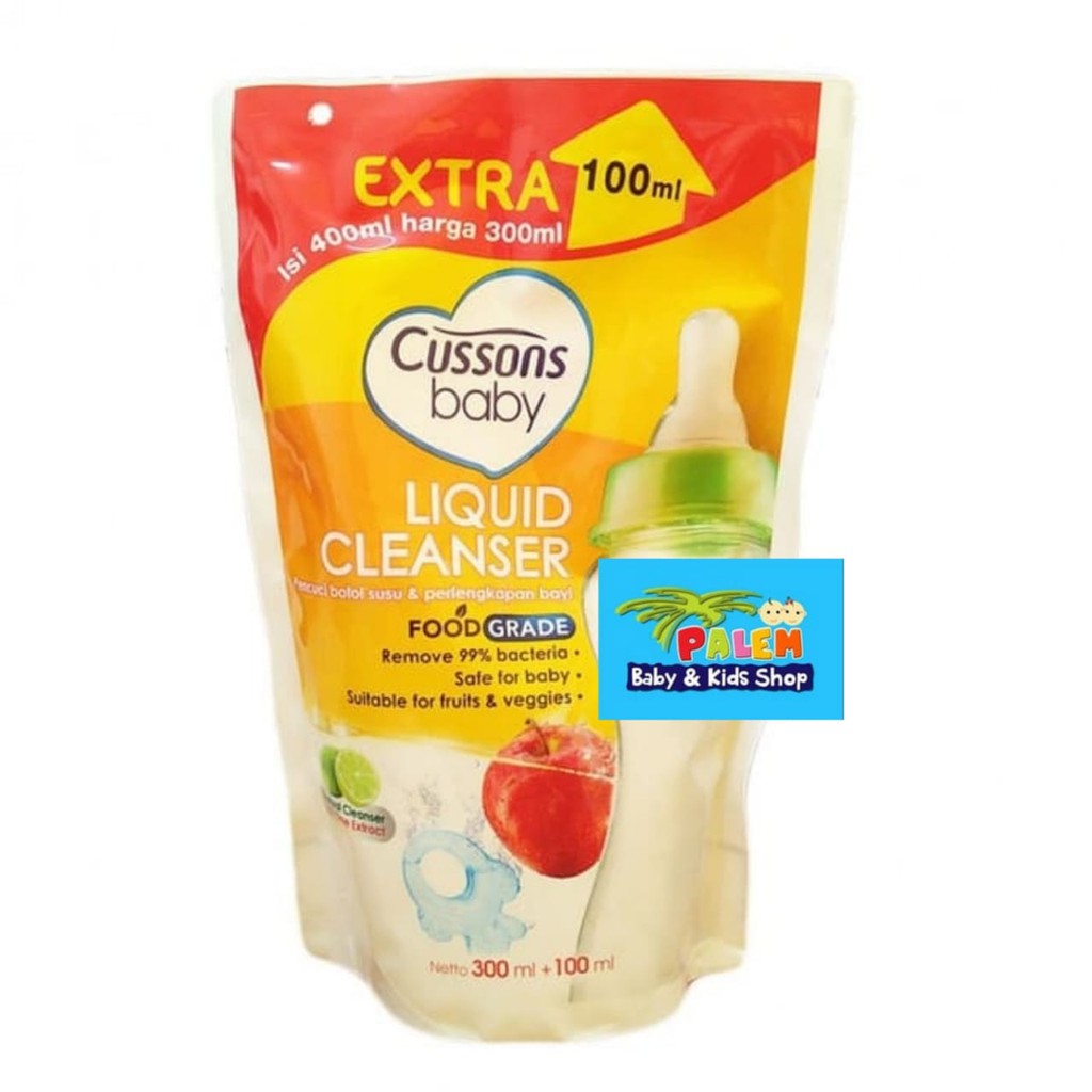 Cussons Baby Liquid Cleanser 300ml Extra Free 100ml / Sabun Cuci Botol Susu Bayi 0762