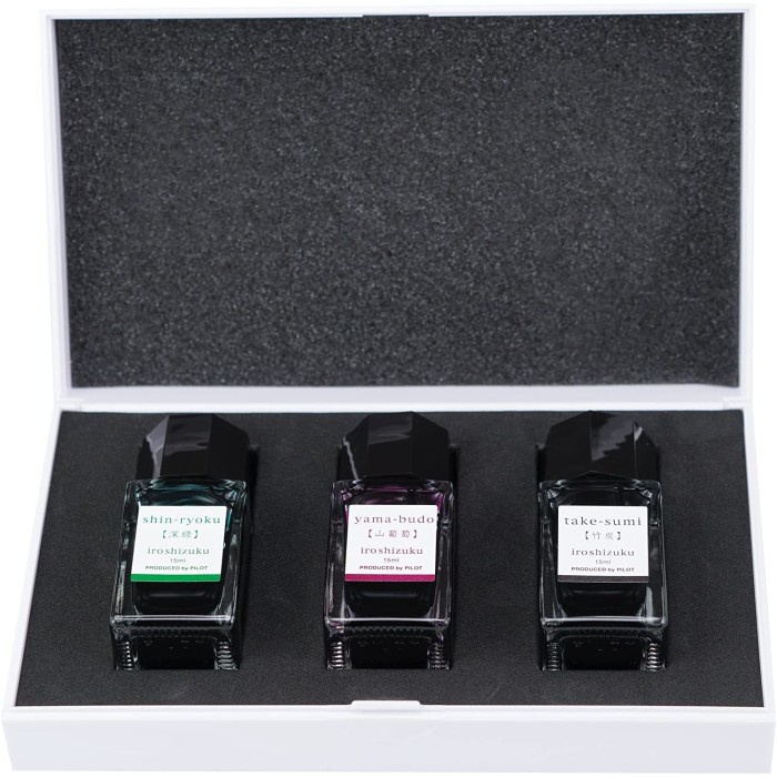 

Pilot Mini Iroshizuku Fountain Pen Ink 3 x 15ml promo