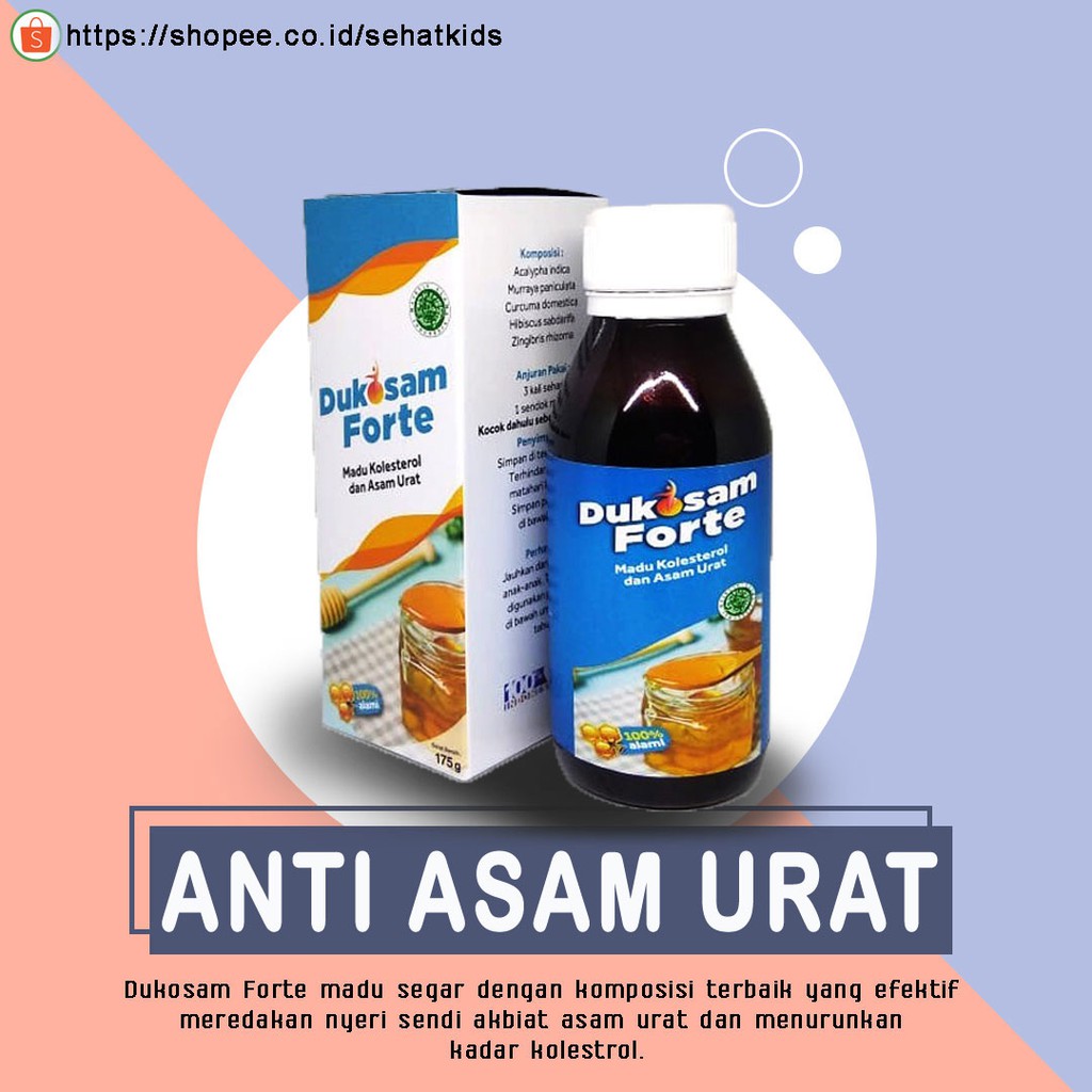 Dukosam Forte Madu untuk kolesterol & Asam Urat 100% Aman - madu kolesterol- obat asam urat Terlaris