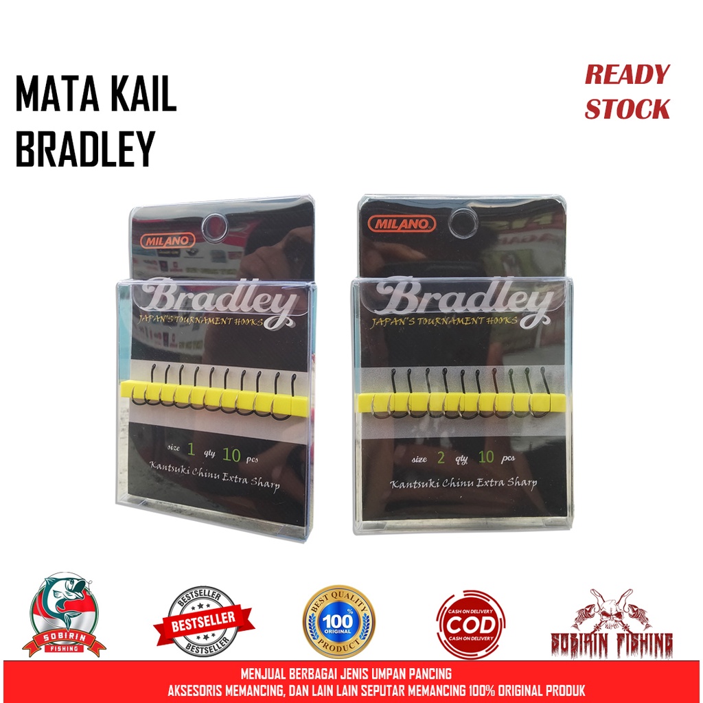 Mata Kail Bradley chinu Size pilih ukuran | mata kail pancing super tajam