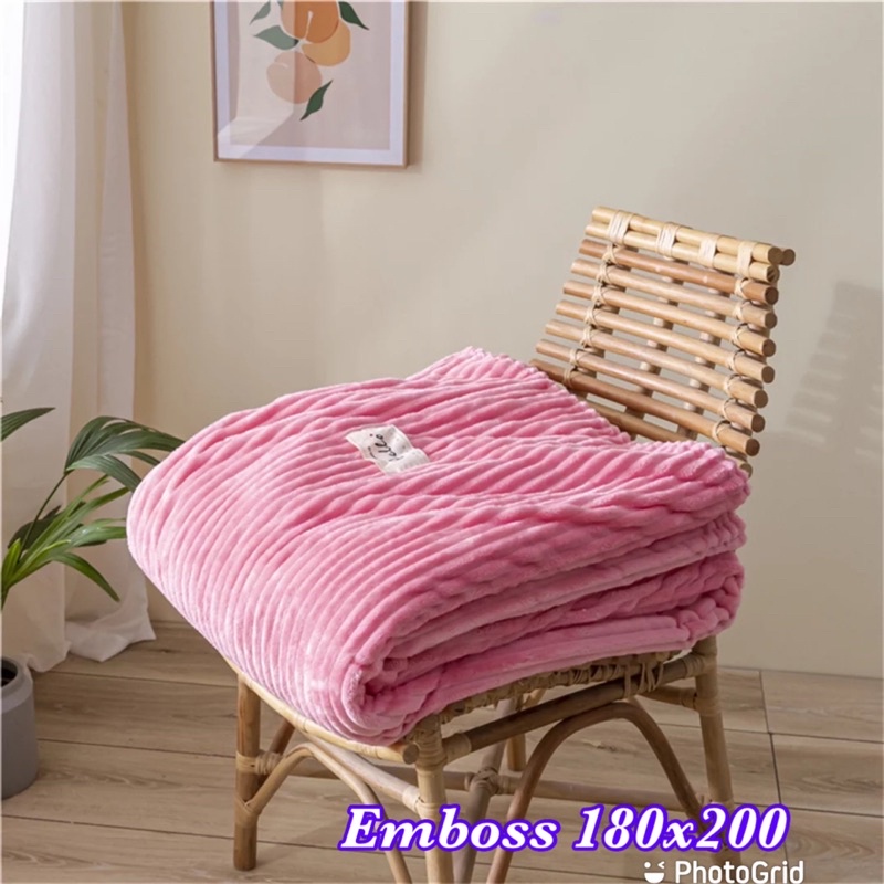 Selimut Fashion Polos Salur Ukuran 180x200 Terbaru