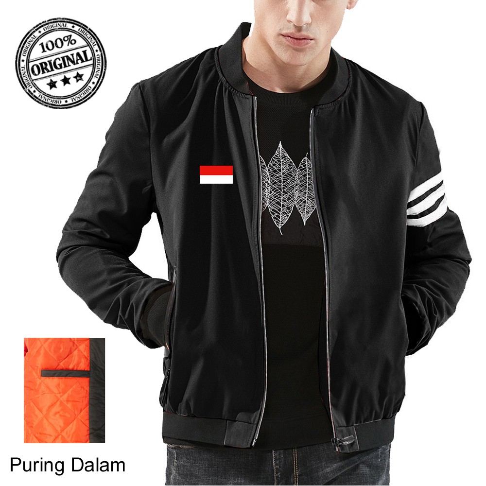 Jaket Bomber Pria original Slim Fit/Bomber Pria Wanita/Jaket Waterproof/Jaket Motor Logo Sablon Mera