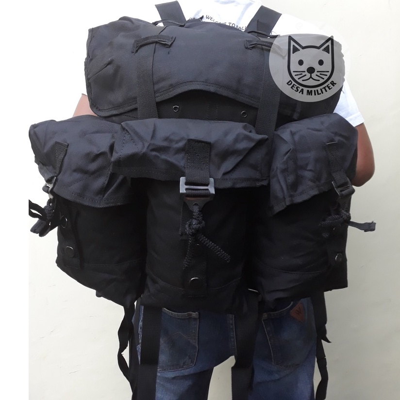 Ransel Tempur Hitam Brimob Tas Ransel POLRI