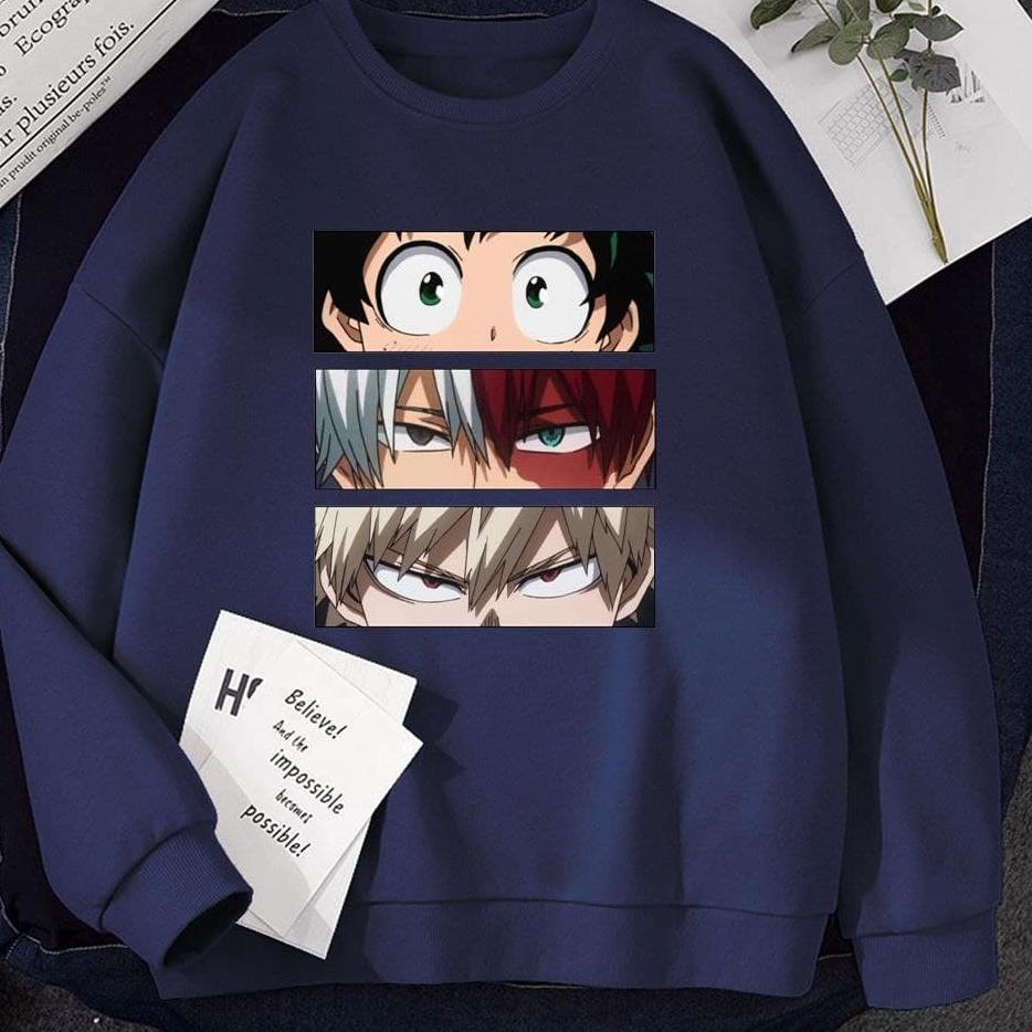 Damsshop - Sweater Crewneck Basic Academia anime Oversize M L XL