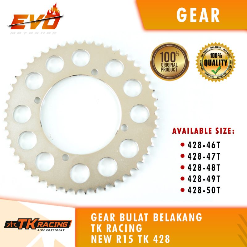 gear TK new R15 428-46T - 428-50T belakang