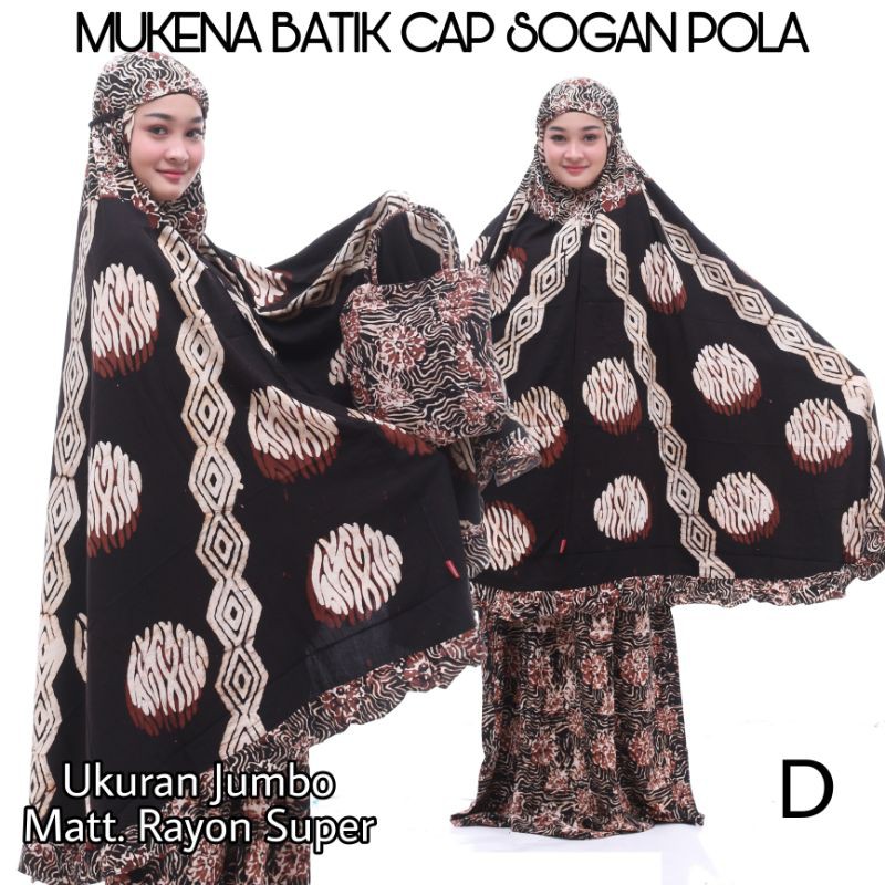 Mukena batik jumbo, mukena batik murah, mukena batik pekalongan, mukena dewasa, Mukena Sogan Pola