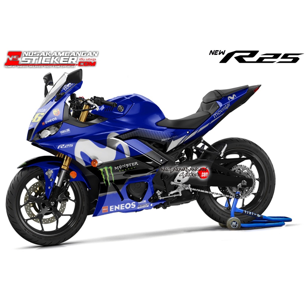 Stiker R25 NEW MOVISTAR BIRU Fullbody