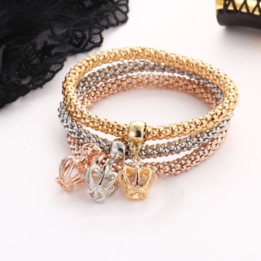 Hu Hu Hu Hu Hu Alat Bantu Pasang Kacamata♡ 3pcs / Set Gelang Liontin Pohon Burung Hantu Aksen Berlian Imitasi Untuk Wanita