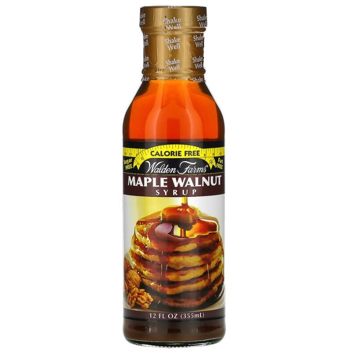 Walden Farms Maple Walnut Syrup Sugar Free - Keto Friendly 355 ml