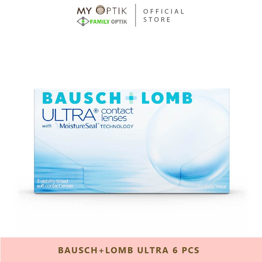 Bausch+Lomb Ultra 3 pasang Monthly with MoistureSeal softlens bening