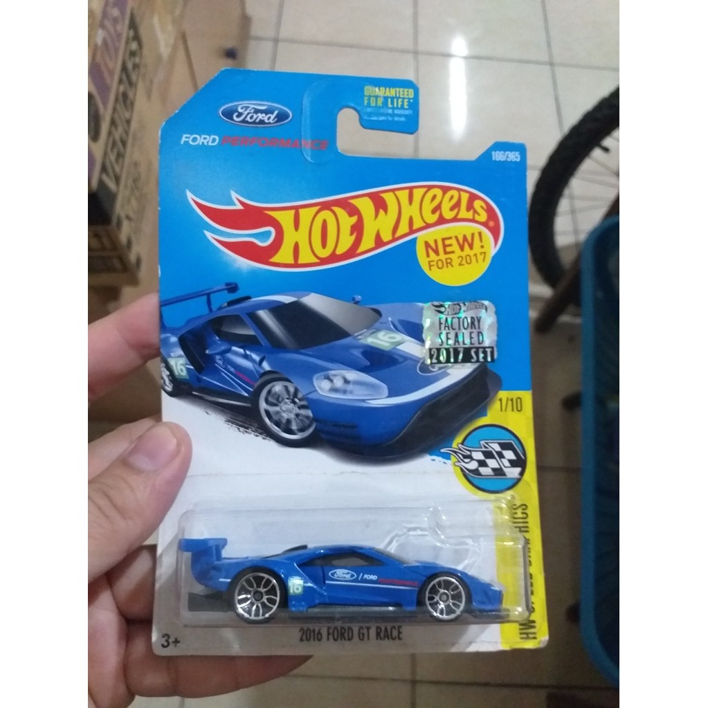 HOT WHEELS FS2017 2016 FORD GT RACE BIRU