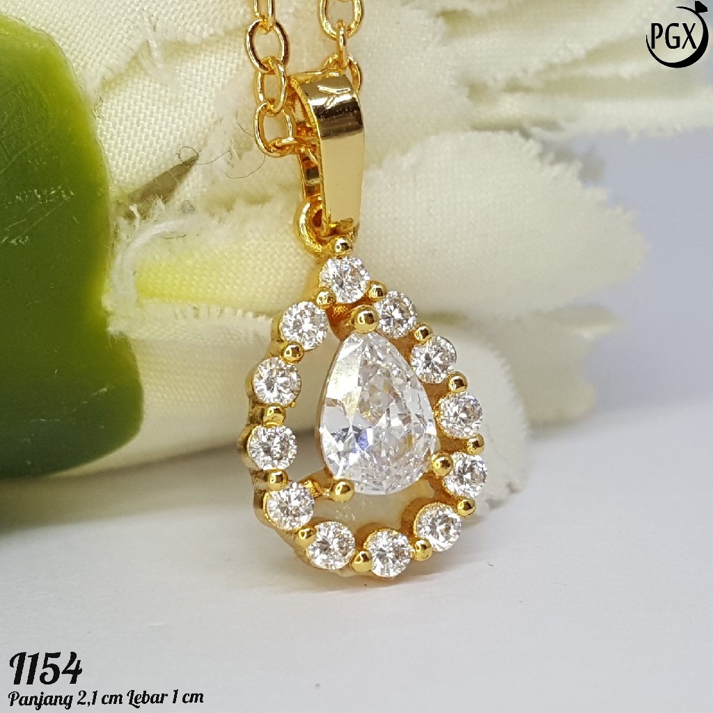 PGX Liontin Kalung Xuping Wanita Perhiasan Lapis Emas Aksesoris Fashion - I154