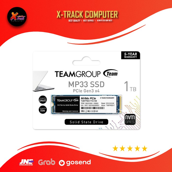 Team MP33 SSD NVMe M.2 / M2 1TB/1000GB - NVMe 1TB