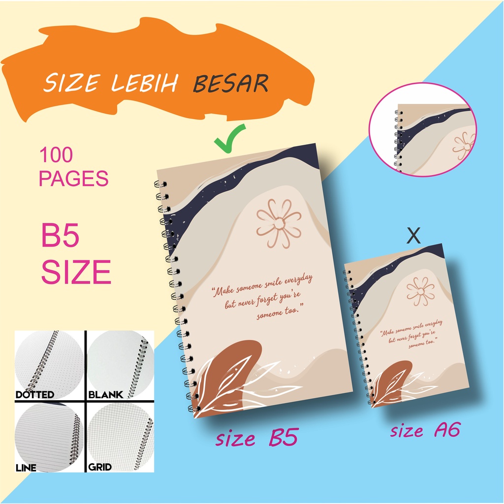 

NOTEBOOK NOTES BOOK JURNAL JOURNAL B5 BUKU CATATAN BUKU TULIS DIARY AGENDA PLANNER SPIRAL AESTHETIC GRID LINE NOTEBOOK MOTIF ISI 100 HALAMAN BAHAN HVS 80 GSM MURAH BERKUALITAS