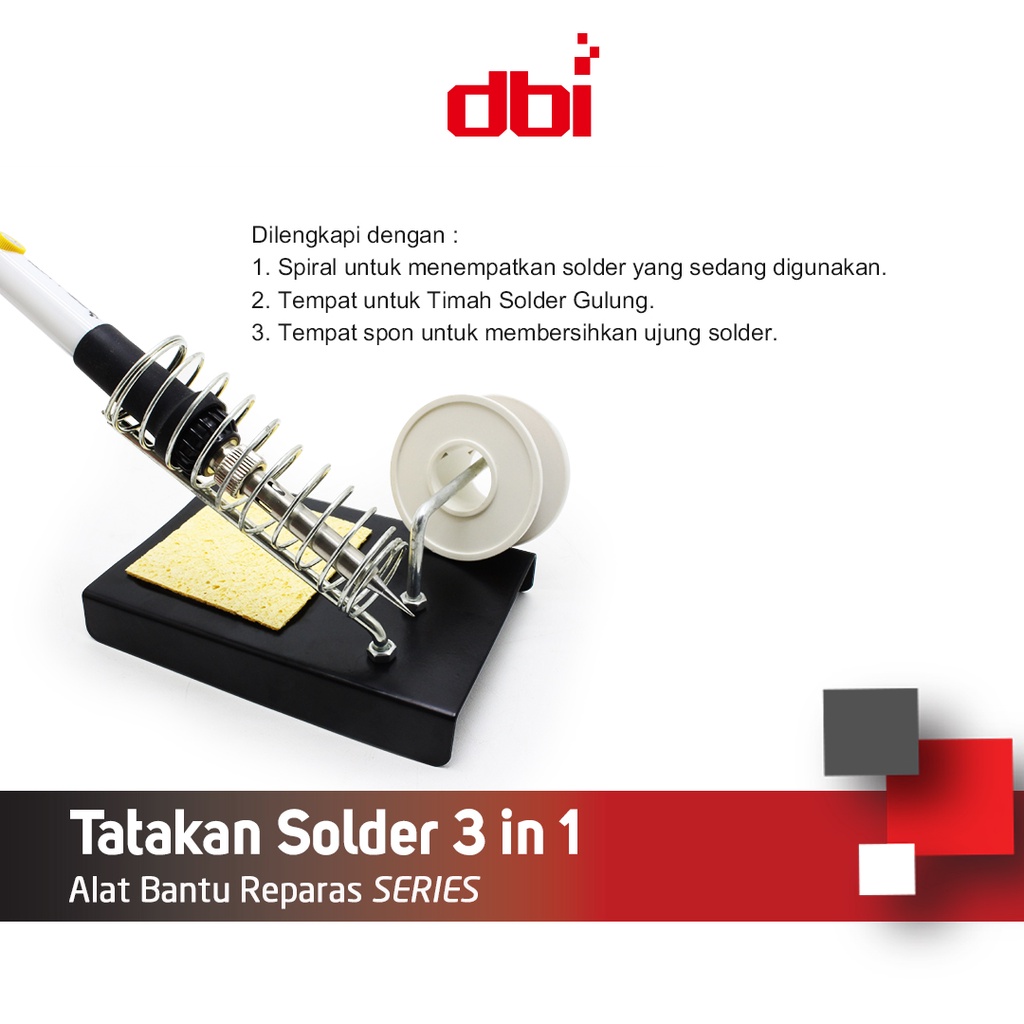 Stand Solder Dudukan Solder Tatakan Solder Tempat Solder Spiral 3IN1