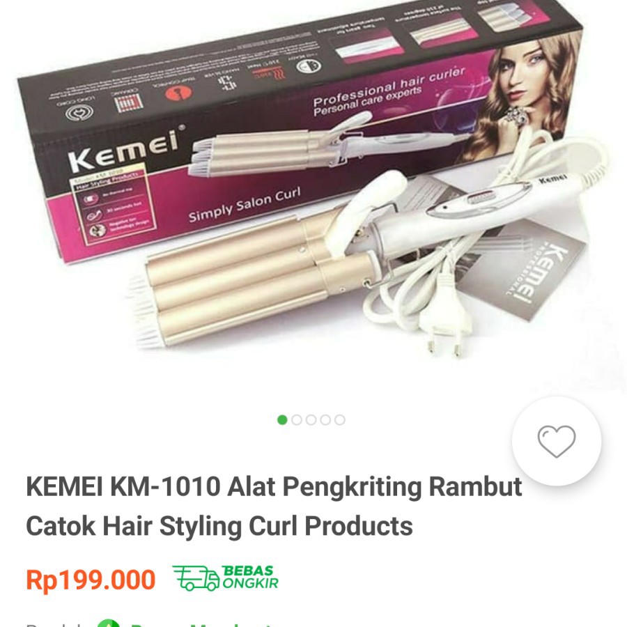 KEMEI KM-1010 Alat pengkriting Rambut catok hair styling Curl Product