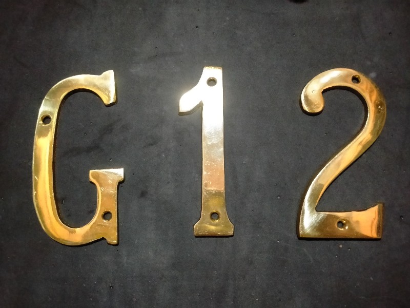 Huruf Angka Rumah Kuningan Tinggi 10 Cm Angka Nomor 2