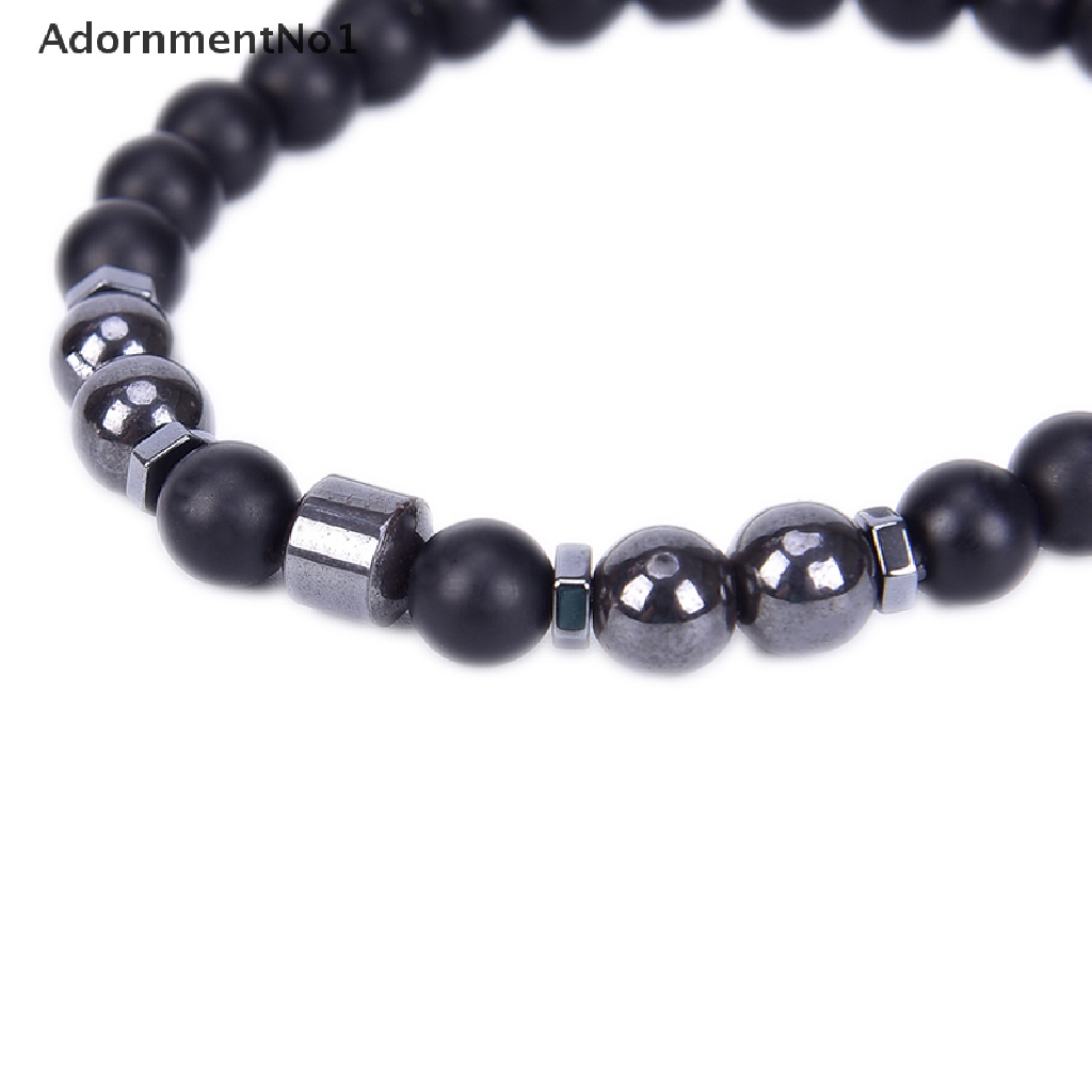 (AdornmentNo1) Gelang Kaki Manik Hematite Magnetik Pereda Nyeri Untuk Unisex / Pria / Wanita