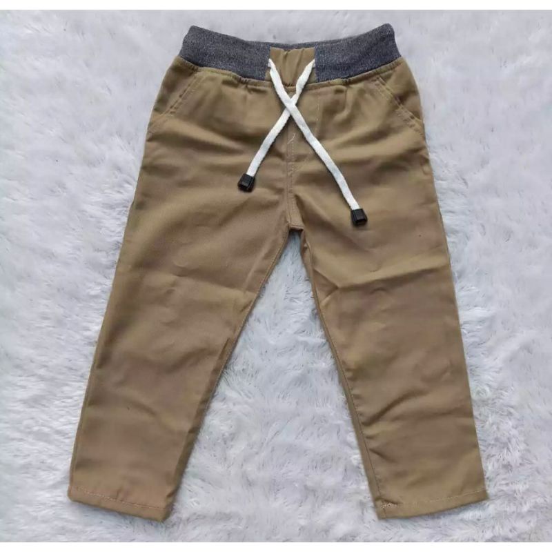 ]Celana Panjang Anak Laki Laki Usia  (2-11 Tahun) Bahan katun twill combat Stretch Melar Elastis