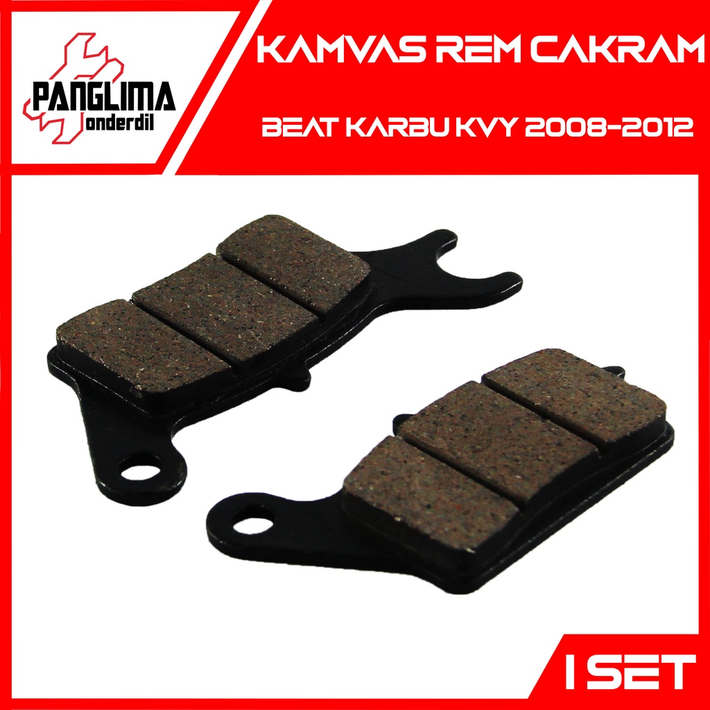 Kampas-Kanvas Rem Cakram Depan Beat Karbu KVY Discpad-Diskpad-Disc-Disk- Pad