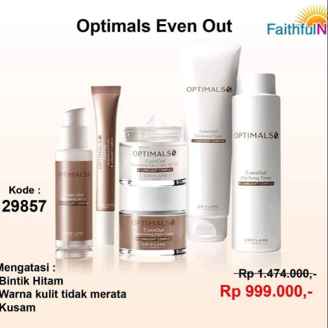 Skincare optimals even out oriflame