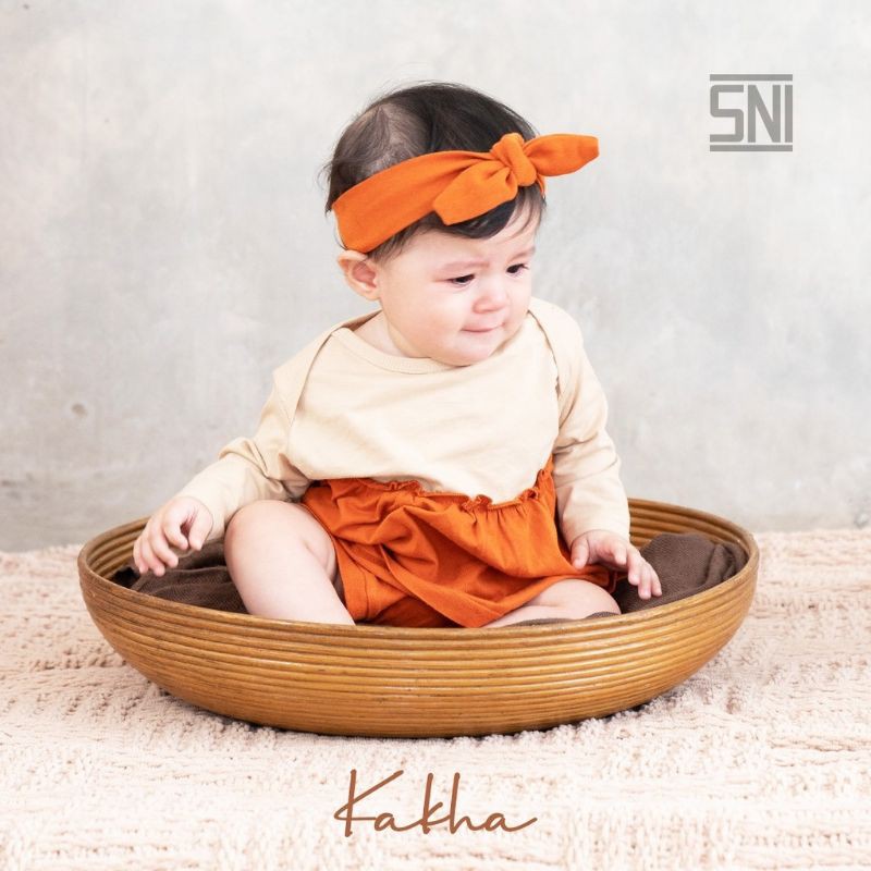 Baju Dress Bayi Perempuan - Reseller Resmi Kakha Series - Size 0 - 3 Bulan