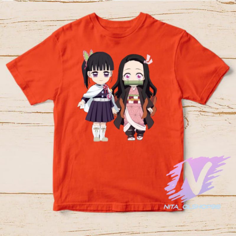 kaos nezuko dan kanao  kaos anak anime populer