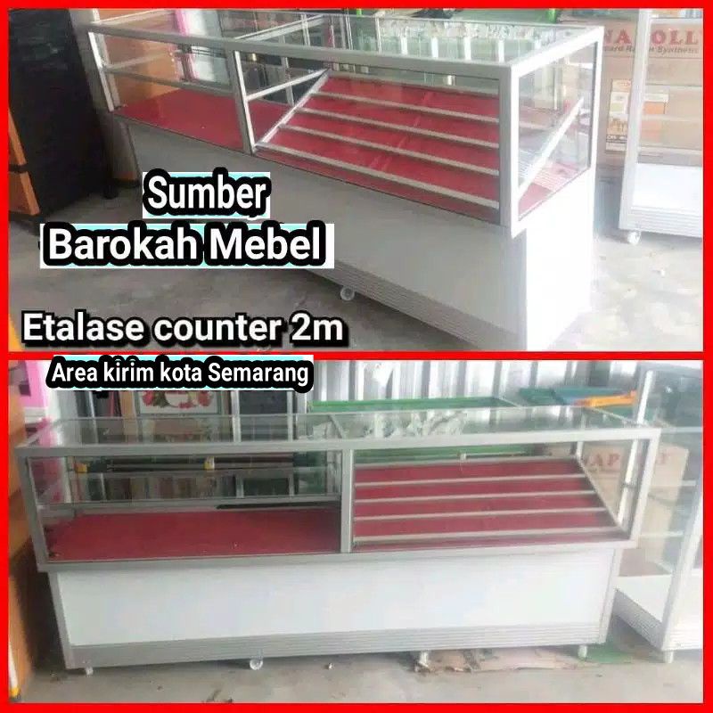 Etalase counter HP 2 meter (Khusus kirim ke Semarang)