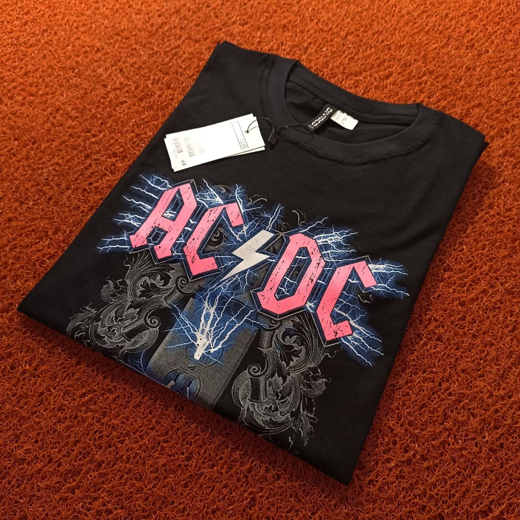 T-Shirt Kaos Vintage Acdc Kaos Vintage Band / Kaos Band Premium