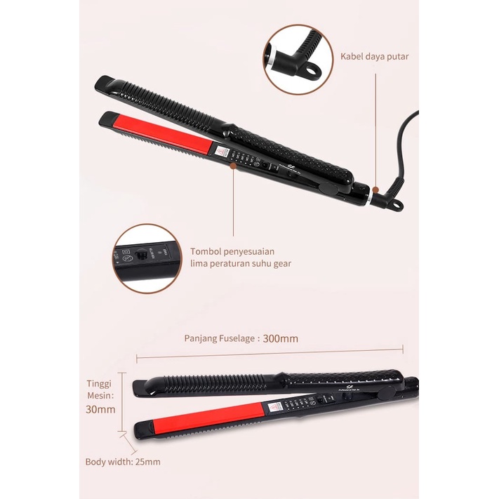 [S2 PROFESSIONAL HAIR DO] Catok tourmaline 3in1 Wave, curly n straight