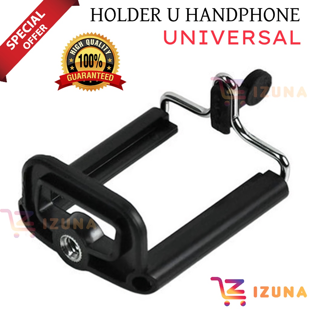 [IZUNA] HOLDER U ONLY / HOLDER U CLAMP HP TONGSIS TRIPOD / HOLDER UNIVERSAL SUPPORT TRIPOD TONGSIS / HOLDER U TRIPOD