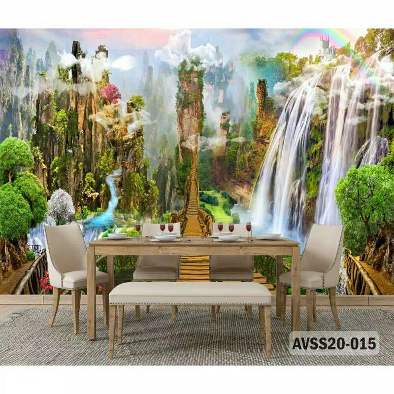 WALLPAPER DINDING PEMANDANGAN ALAM / WALLPAPER DINDING 3D PEMANDANGAN ALAM