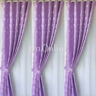 Tirai gorden  jendela  warna ungu gorden  pintu hordeng 