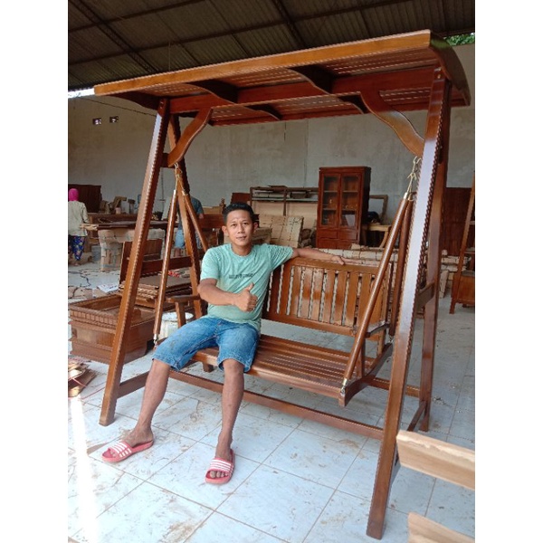 ayunan kayu jati mebel Jepara