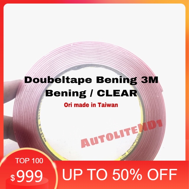 

DOUBLE DOUBEL TAPE 3M VHB BENING 6 MM 6mm / CLEAR ORI Taiwan ( MP )