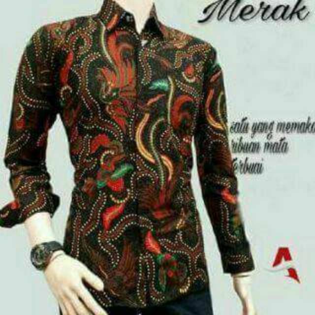 BAJU BATIK KEMEJA MERAK