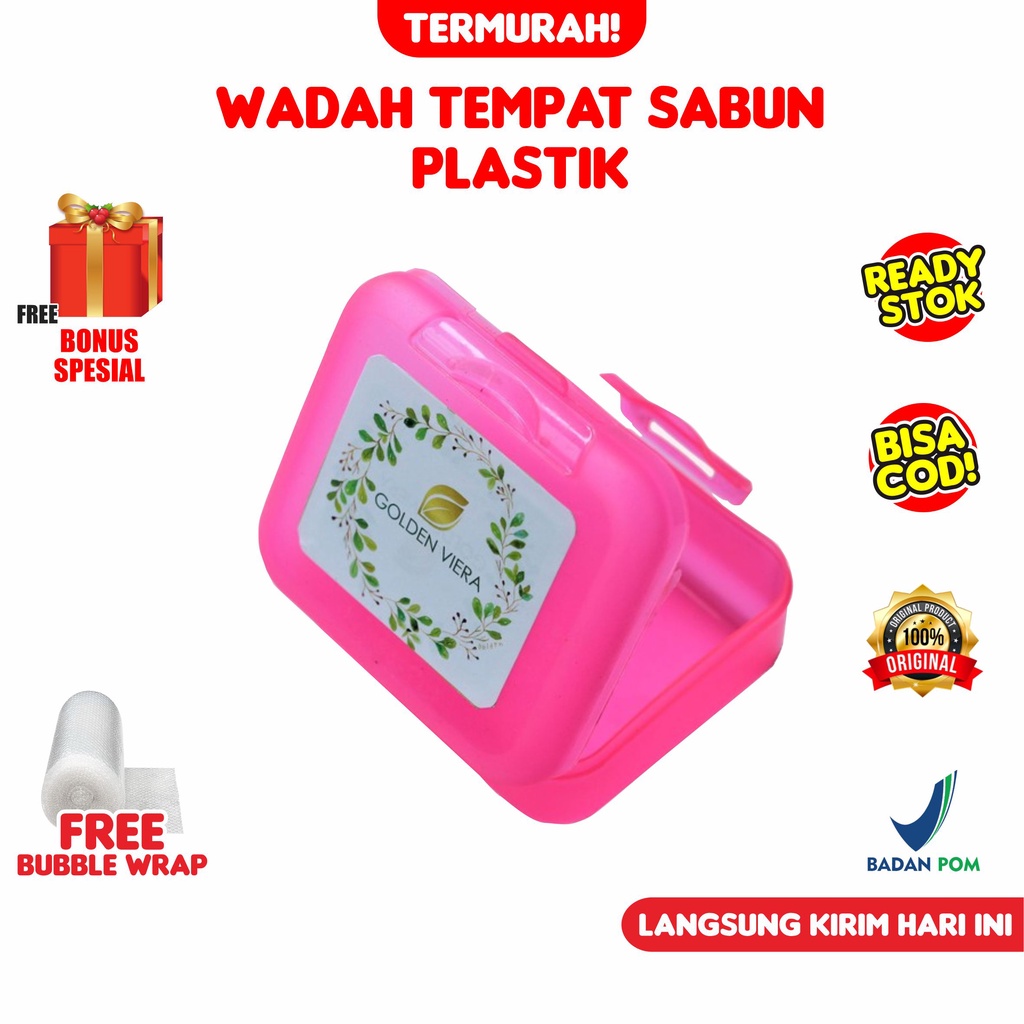 Wadah Tempat Sabun Plastik Angel Jellybox Kotak Warna Hijau Pink Orange / Jaring Sabun / Foaming Net