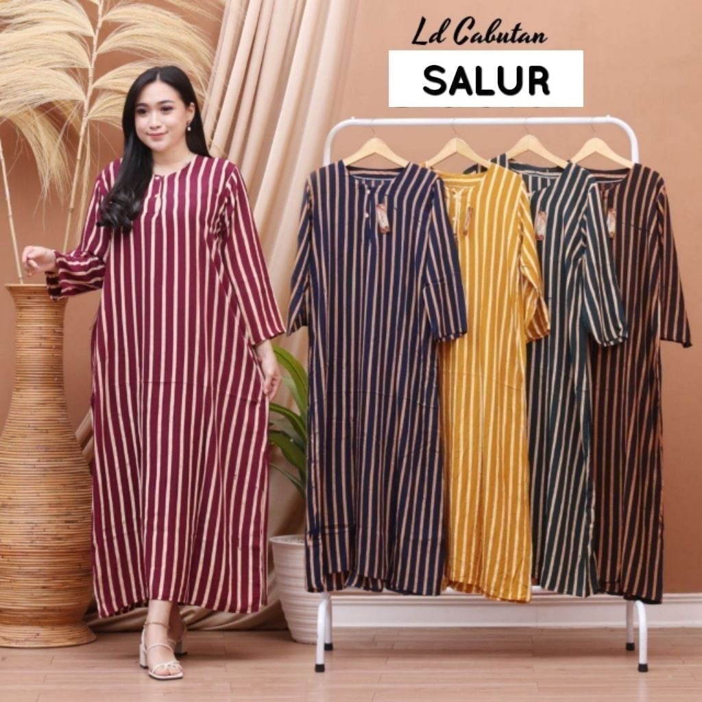 LONG DRESS DASTER BUSUI KEKINIAN LENGAN PANJANG WANITA HOME DRESS PREMIUM TERBARU MOTIF SALUR