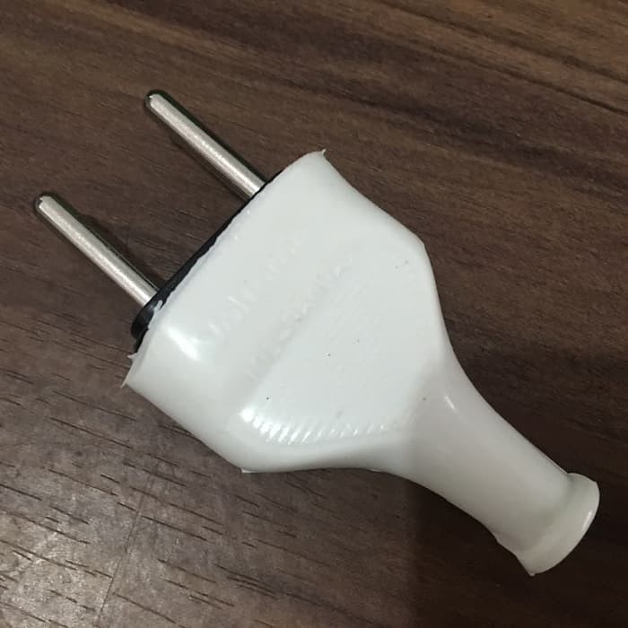 Steker Gepeng Karet Putih Bagus Voltama Aman Berkualitas ART506